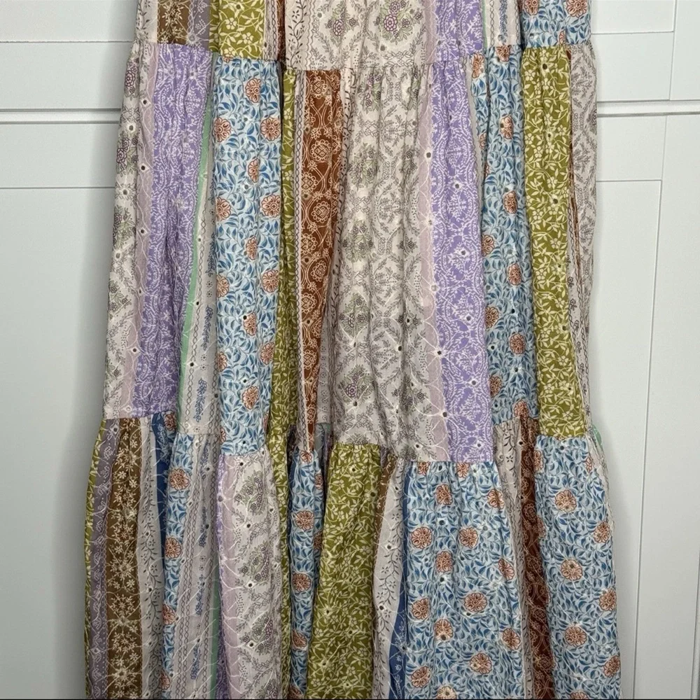 Dress Forum Los Angeles Maxi Gown Floral Patchwork Boho Hippie Cottagecore Fairy - Picture 4 of 16